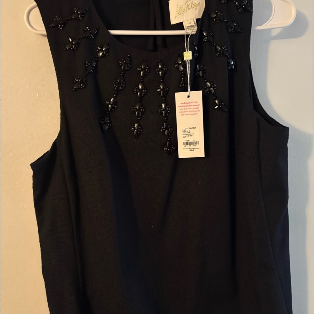Lilly Pulitzer Black Embellished Dress NWT sz 10
